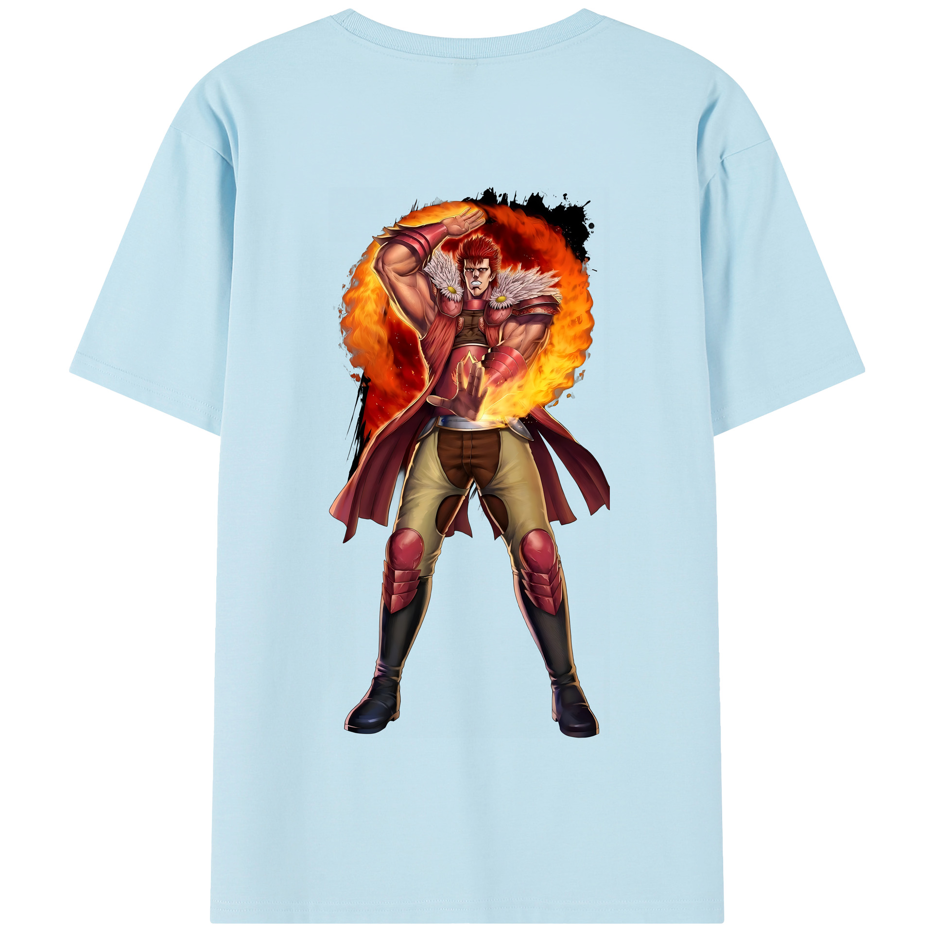（画像用） 北斗の拳 Fist of the North Star 綿100％半袖Tシャツ（背面プリント）